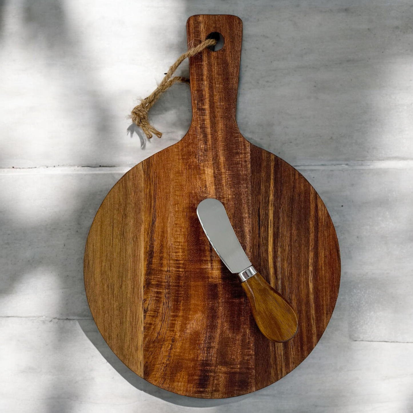 Circle Acacia Cheese Board
