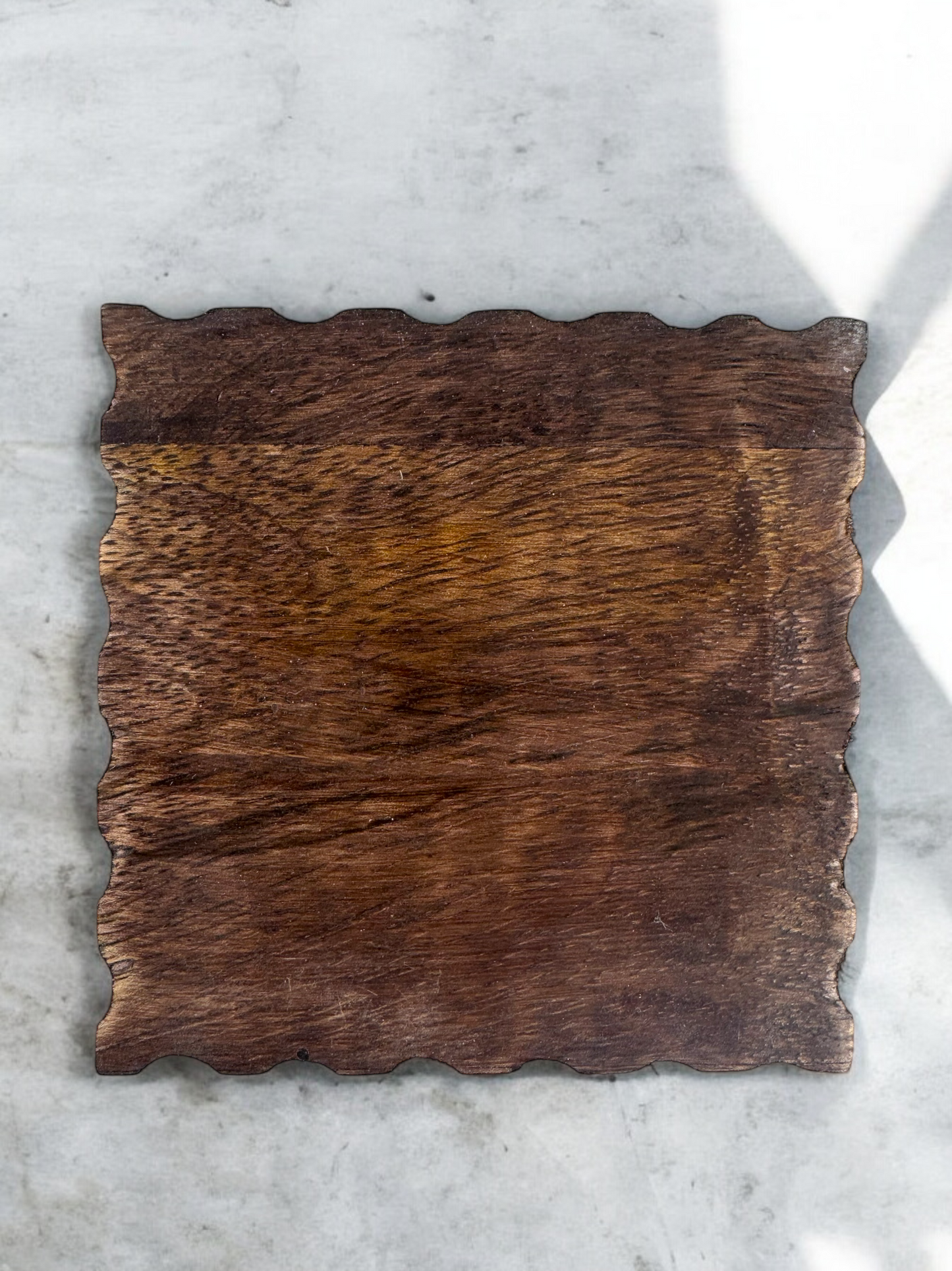 Dark Stained Acacia Wood Coasters - Set of 4