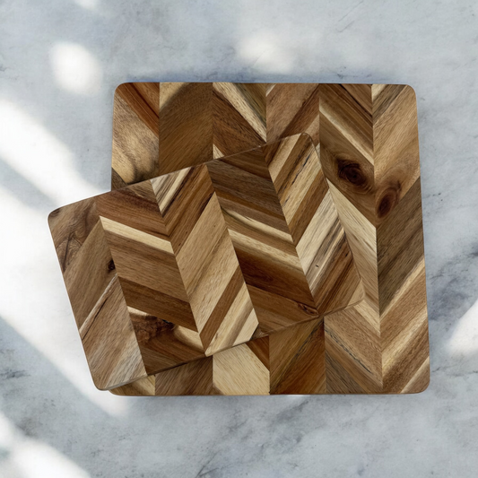 Chevron Pattern Cutting Board Set of Two