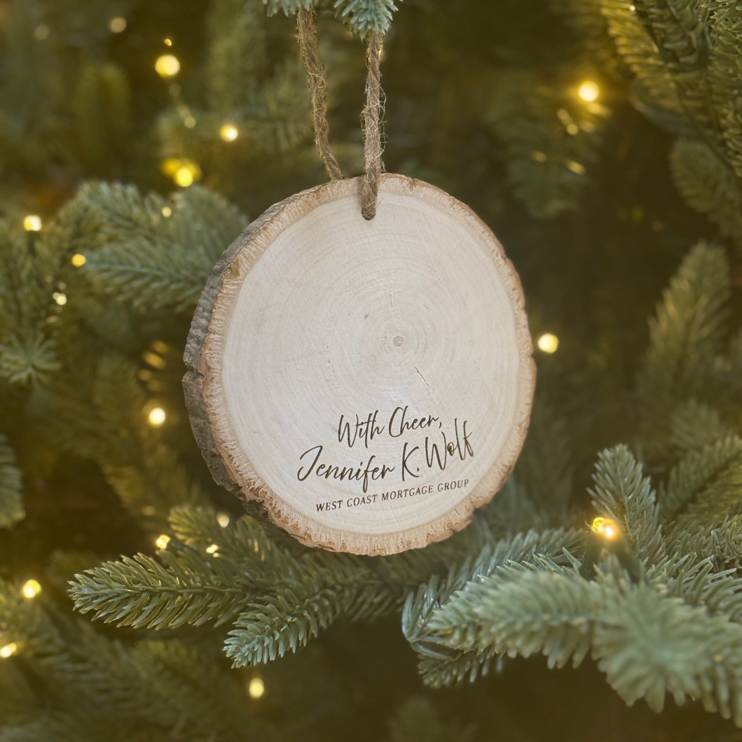 Personalized Live-Edge Ornament