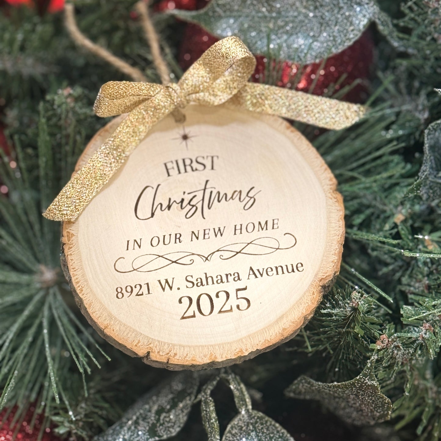 Personalized Live-Edge Ornament