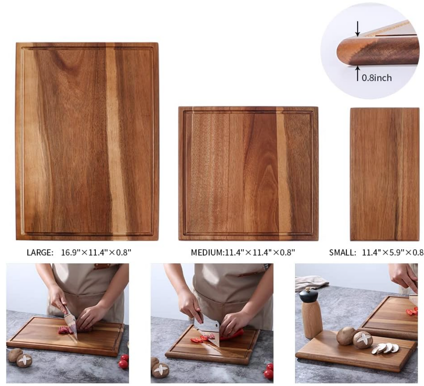 Premium Acacia with Juice Groove