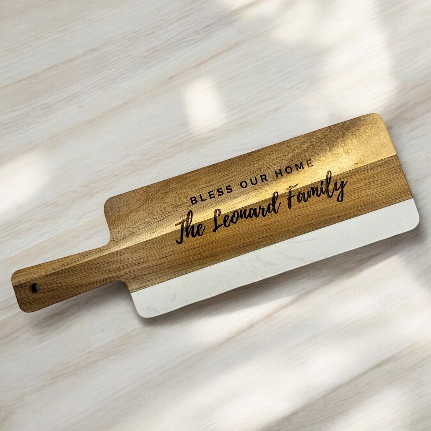 Acacia Wood & Marble Serving Board