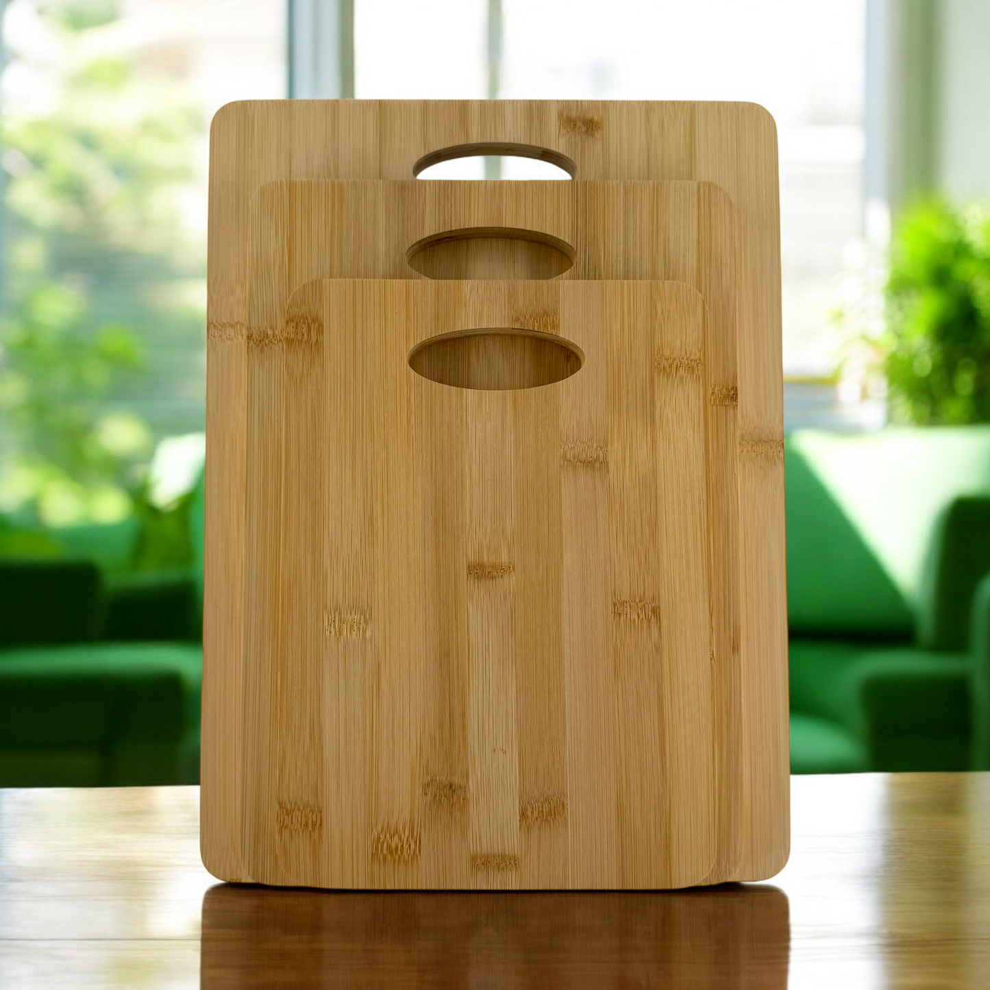 Bamboo Set of Three with Handle