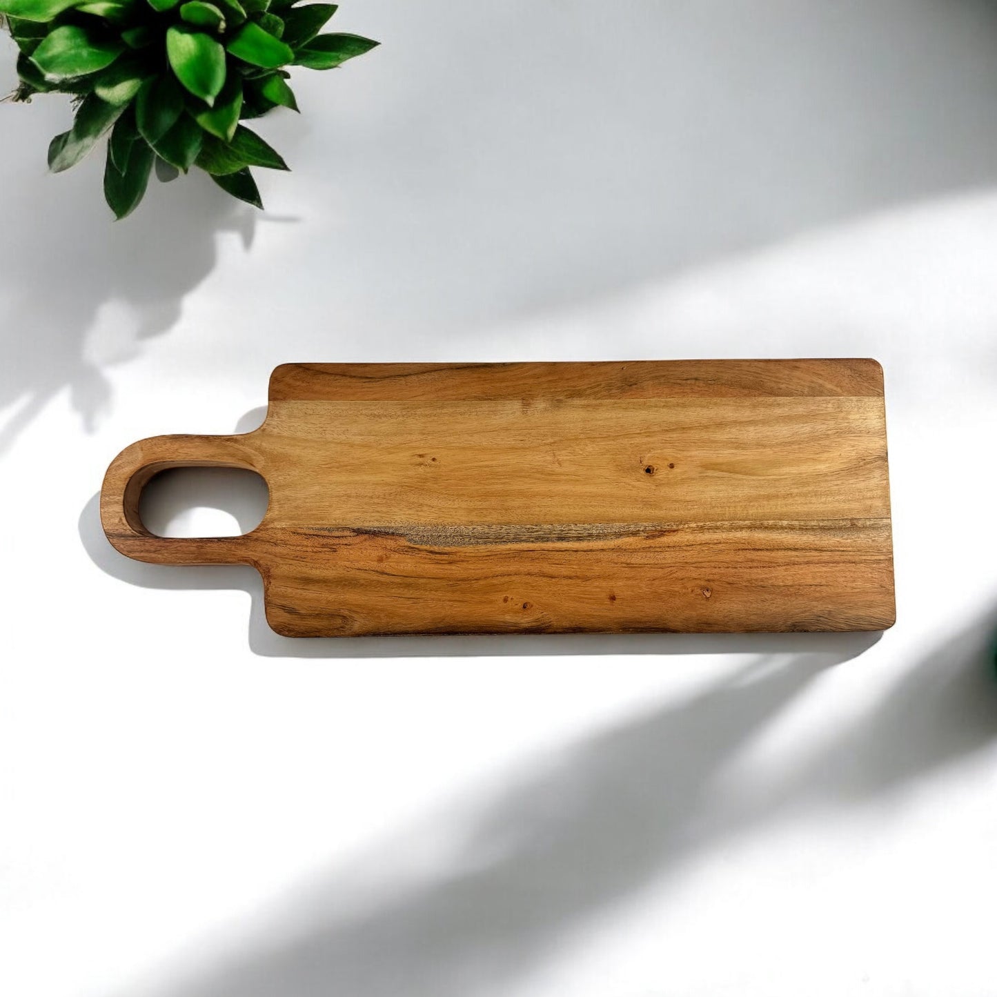 Acacia Wood Serving Board with Large Loop Handle