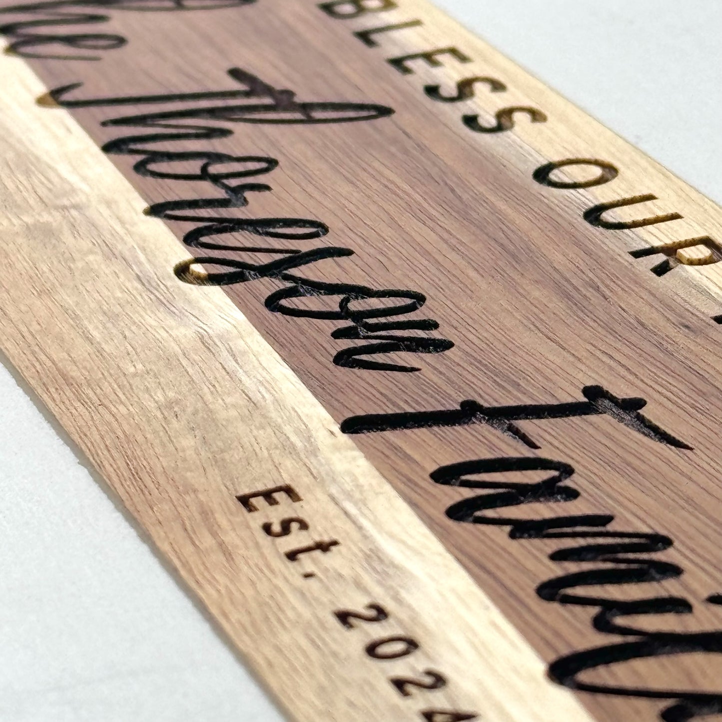 Acacia Wood & White Marble Serving Board