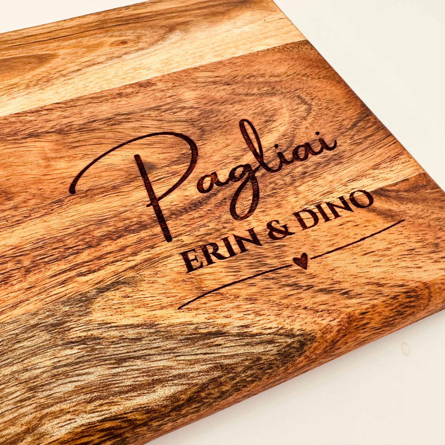 Acacia Wood Cheese Board with Eyelet Handle