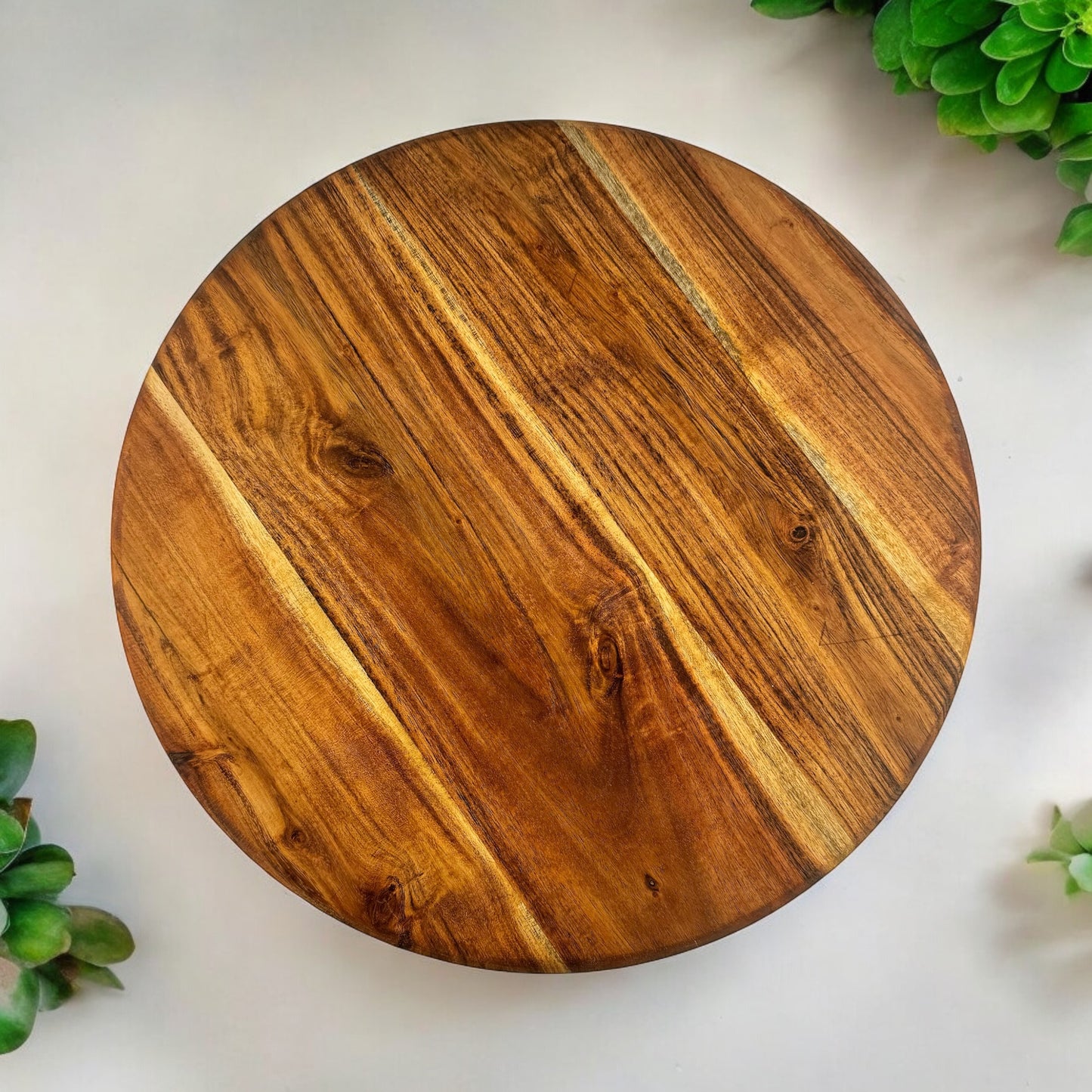 Round Acacia Wood Serving Board