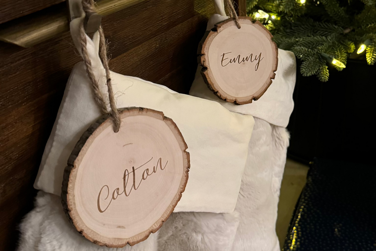 Personalized Live-Edge Ornament