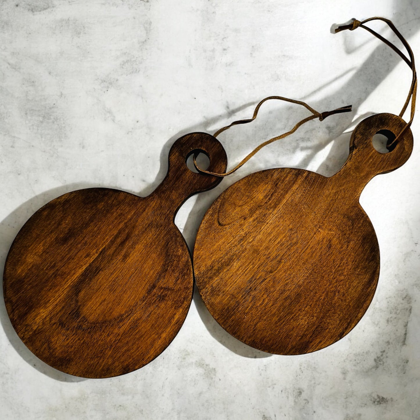 Mini Dark Stained Serving Boards (Set of Two)