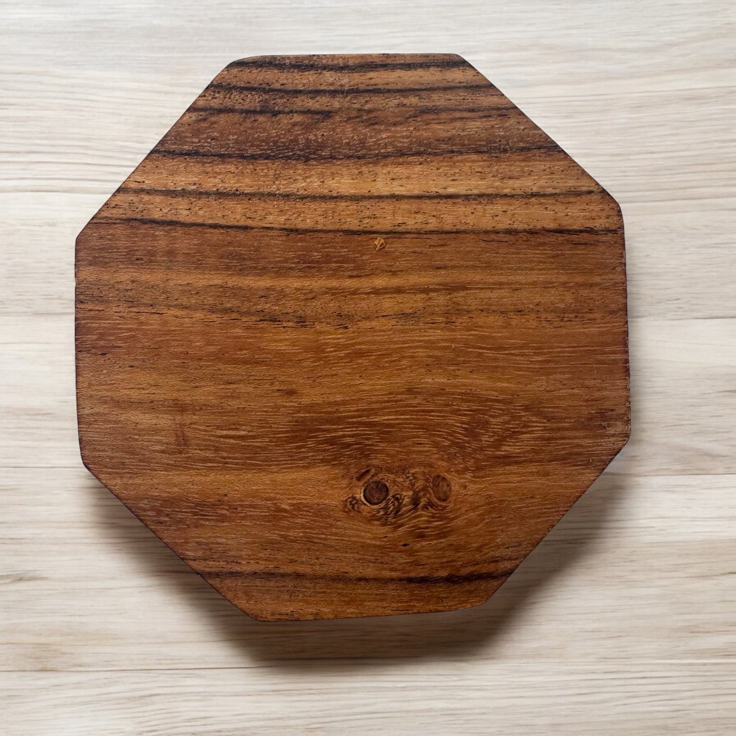 Octagon Acacia Wood Coasters - Set of 4