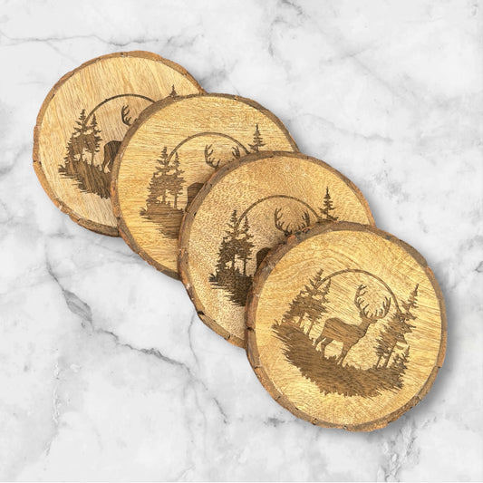 Live Edge Acacia Coasters (Set of 4)
