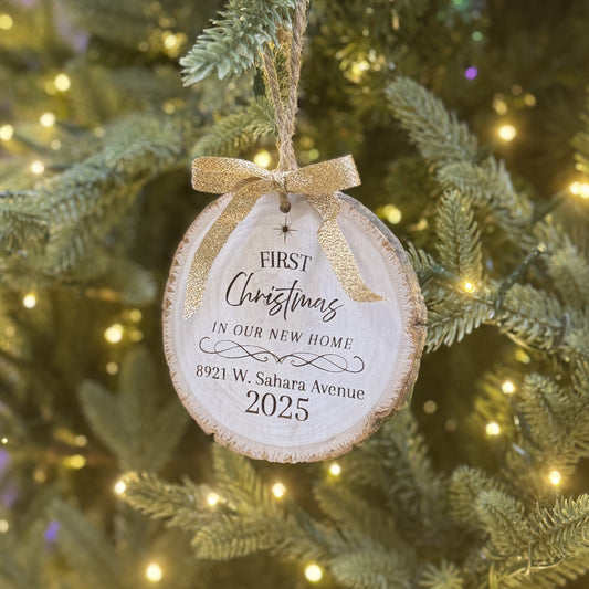 Personalized Live-Edge Ornament