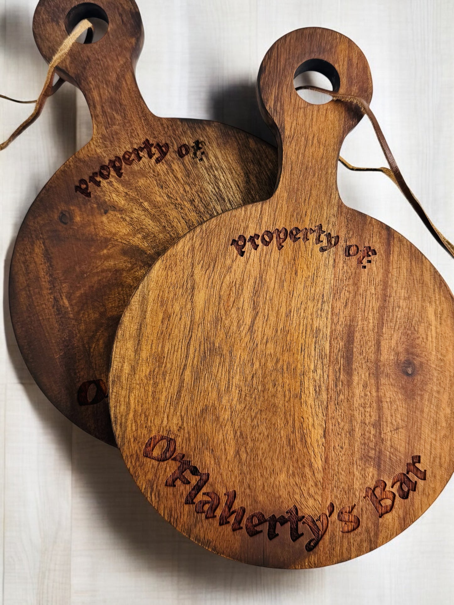 Mini Dark Stained Serving Boards (Set of Two)